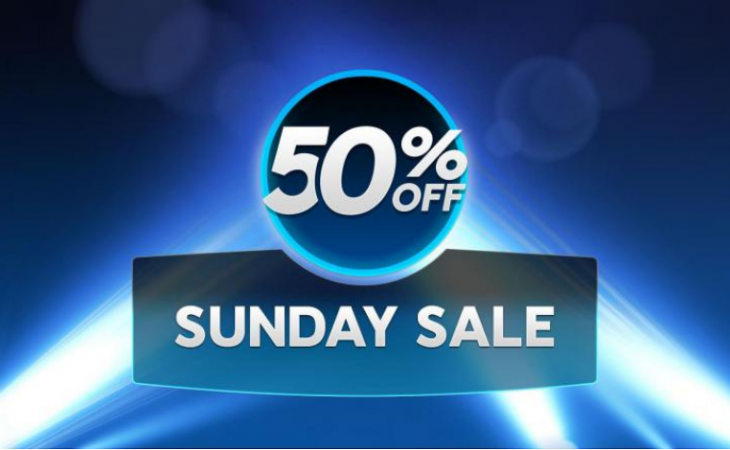 Sunday Sale Minggu ini kembali dengan diskon 50% / Pokerlogia